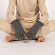 Strickhandschuhe aus Merinowolle für Kinder: Dunkelgrau / 1-3J menique      NATURKINDCHEN