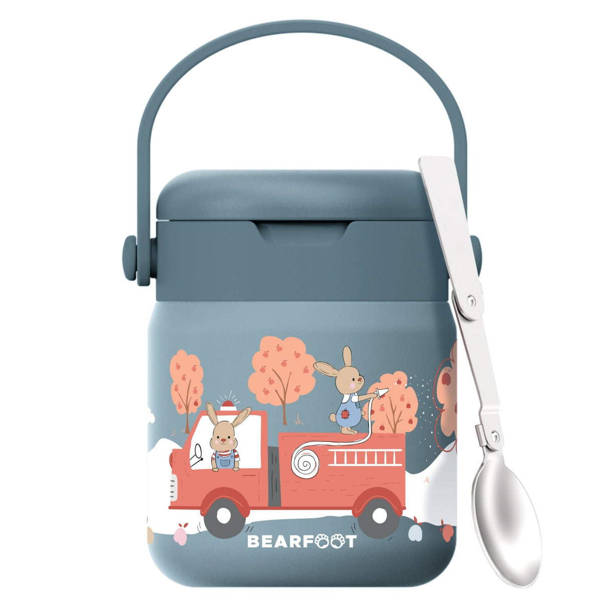 Thermobehälter Kinder Edelstahl - Feuerwehr blau BEARFOOT      NATURKINDCHEN