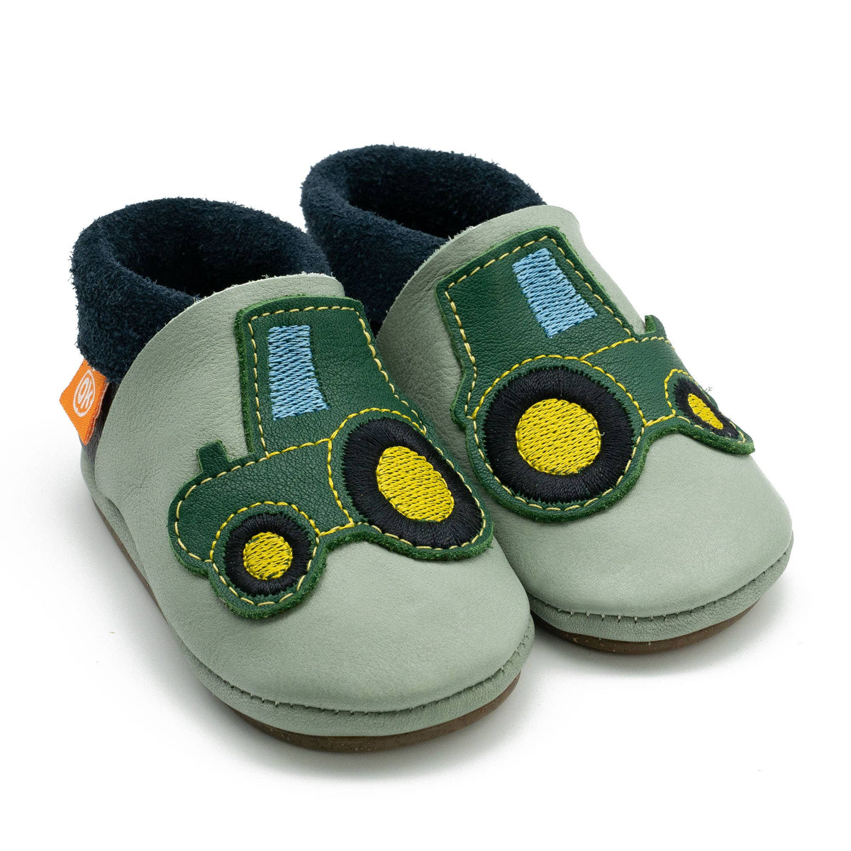 Barfußschuhe AMIGO Motiv Trecker: Mint / 30/31 Orangenkinder®      NATURKINDCHEN