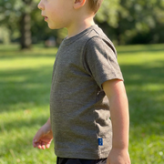 T-Shirt Kinder muskat braun, Merinowolle & Seide (bio/GOTS): 98-104 Glückskind      NATURKINDCHEN