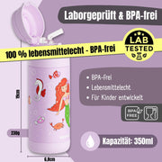 Thermo Kinder Trinkflasche Edelstahl - Meerjungfrau lila BEARFOOT      NATURKINDCHEN
