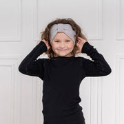 Strickstirnband für Kinder mit Band aus Merino und Cashmere: Staubig rosa / >7 Jahre menique      NATURKINDCHEN