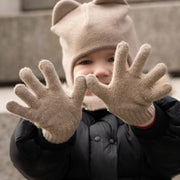 Strickhandschuhe aus Merinowolle und Cashmere für Kinder: Dunkelgrau / 1 - 3 Jahre menique      NATURKINDCHEN
