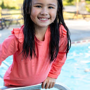 UV-Schwimm-T-Shirt Langarm - Rosa - Shell Tastic: 134/140 Swim Essentials      NATURKINDCHEN