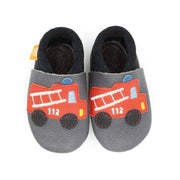 Barfußschuhe AMIGO Motiv Feuerwehr: Grau / 24/25 Orangenkinder®      NATURKINDCHEN