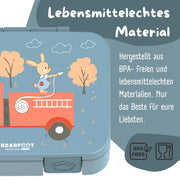 Brotdose mit Fächern, leicht & auslaufsicher - Feuerwehr: 1.000ml BEARFOOT      NATURKINDCHEN