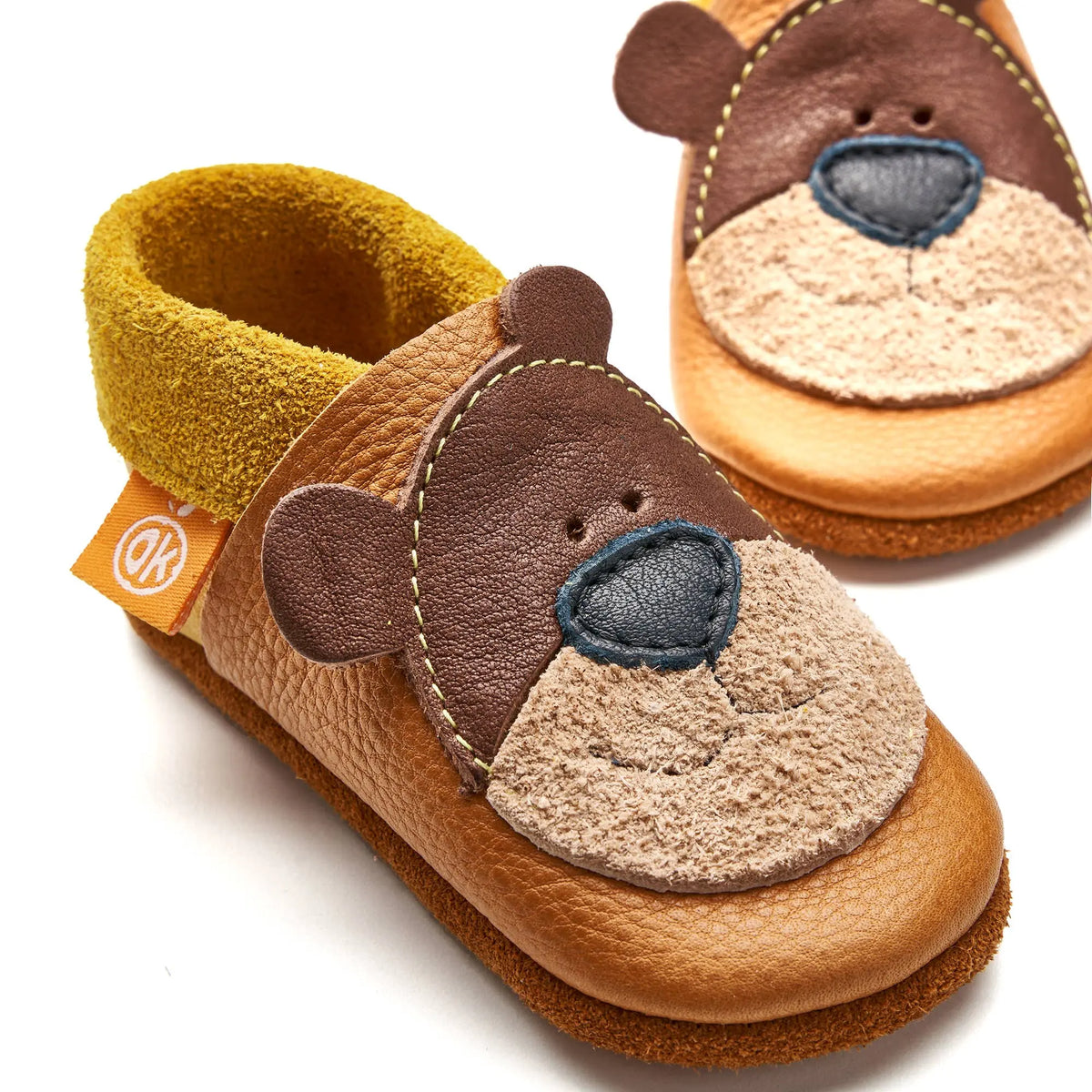 Kinder-Hausschuhe Bärnie der Honigbär: 20/21 Orangenkinder®      NATURKINDCHEN