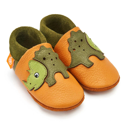 Kinder-Hausschuhe Trixie der Triceratops: 20/21 Orangenkinder®      NATURKINDCHEN