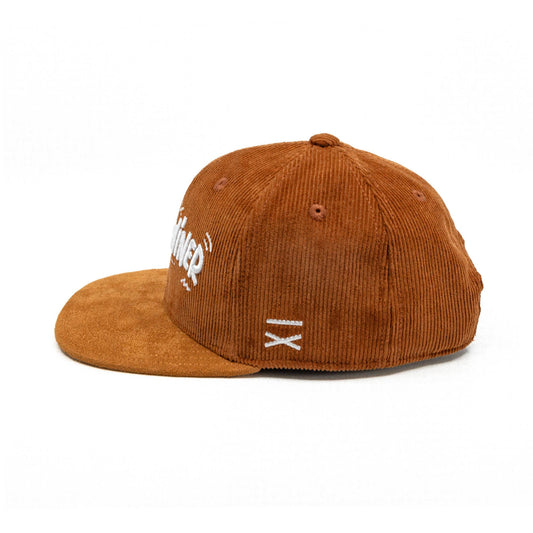 Schlawiner Snapback Cap Für Kinder - Braun Cord (Kids L) Hand und Feuer      NATURKINDCHEN