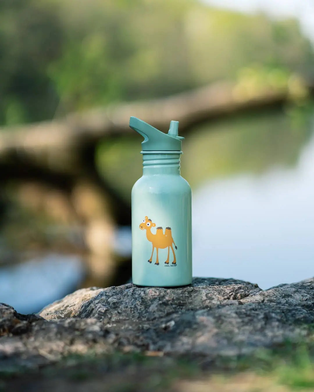 SteelIsh™ Trinkflasche 0,5 l Grün-Kamel Carl Oscar      NATURKINDCHEN