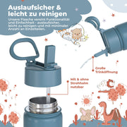 Thermo Kinder Trinkflasche Edelstahl - Astro Bär blau BEARFOOT      NATURKINDCHEN