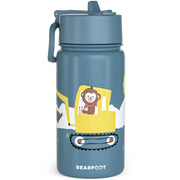Thermo Kinder Trinkflasche Edelstahl - Bagger BEARFOOT      NATURKINDCHEN