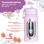Thermo Kinder Trinkflasche Edelstahl - Einhorn lila BEARFOOT      NATURKINDCHEN