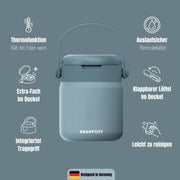 Thermobehälter Kinder Edelstahl - Blau BEARFOOT      NATURKINDCHEN