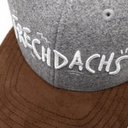 Frechdachs Snapback Cap Für Kinder - Hellgrau Filz (Kids L) Hand und Feuer