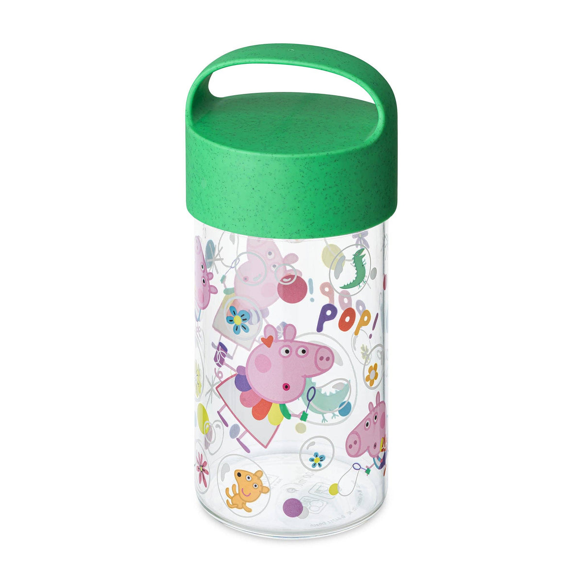 Snackpot / Trinkflasche BUDDY SNACK 0,5 PEPPA PIG POP: Organic spring green Koziol ideas for friends GmbH      NATURKINDCHEN
