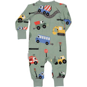 Pyjamas Bambus Traktor grün: 74/80 Geggamoja      NATURKINDCHEN