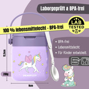 Thermobehälter Kinder Edelstahl - Einhorn lila BEARFOOT      NATURKINDCHEN