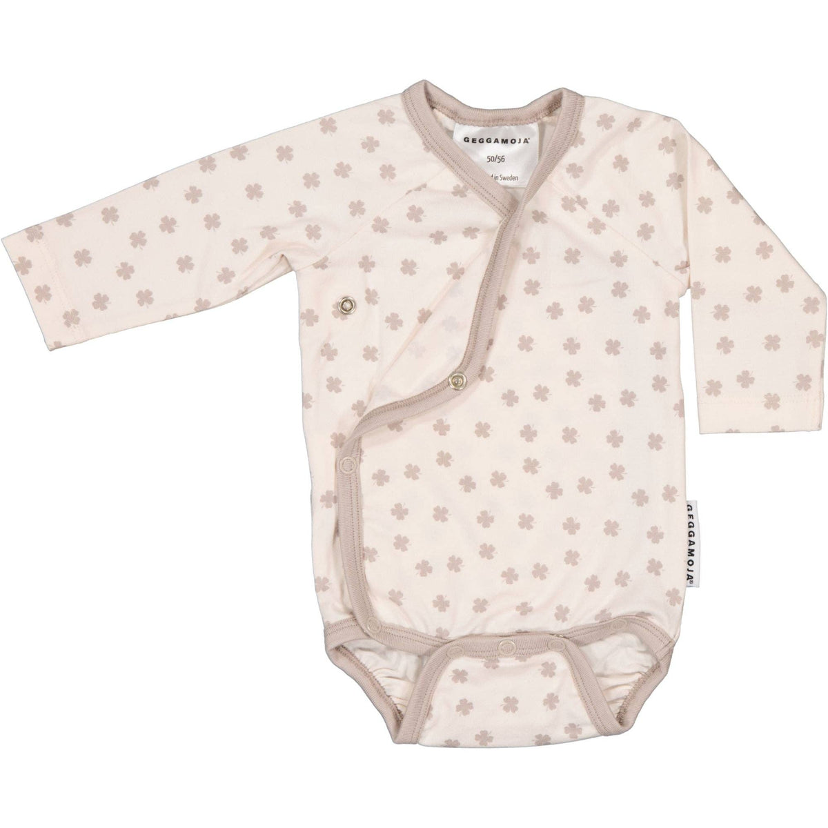 Wickelbody Bambus Beige Kleeblatt: 62/68 Geggamoja      NATURKINDCHEN