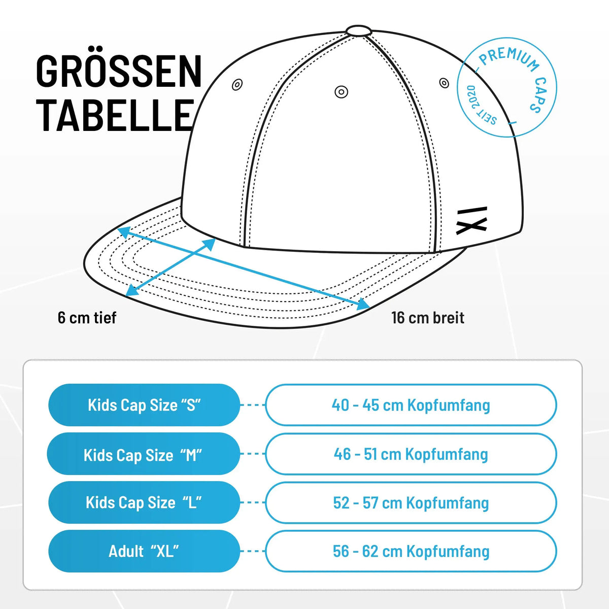 Frechdachs Snapback Cap Für Kinder - Hellgrau Filz (Kids L) Hand und Feuer