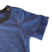 Body royal blau kurzarm, Merinowolle & Seide (bio/GOTS): 74-80 Glückskind      NATURKINDCHEN