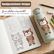TINY Thermo Kinder Trinkflasche Edelstahl - Eichhörnchen BEARFOOT      NATURKINDCHEN