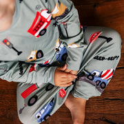 Zweiteiliger Bambus-Pyjama Traktor Grün: 110/116 Geggamoja      NATURKINDCHEN
