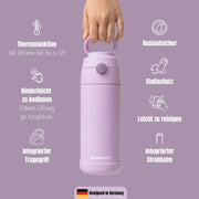 Thermo Kinder Trinkflasche Edelstahl - lila BEARFOOT      NATURKINDCHEN