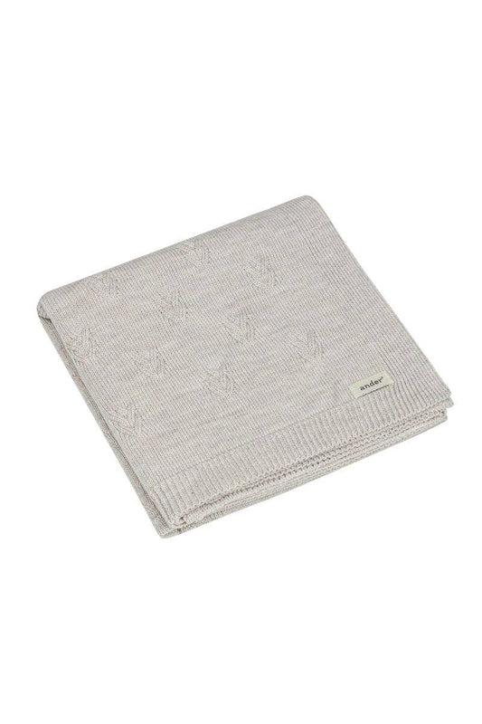 Decke DIEGO aus 100% MERINOWOLLE Hergestellt in Polen: Beige / 75x100 cm Ander      NATURKINDCHEN