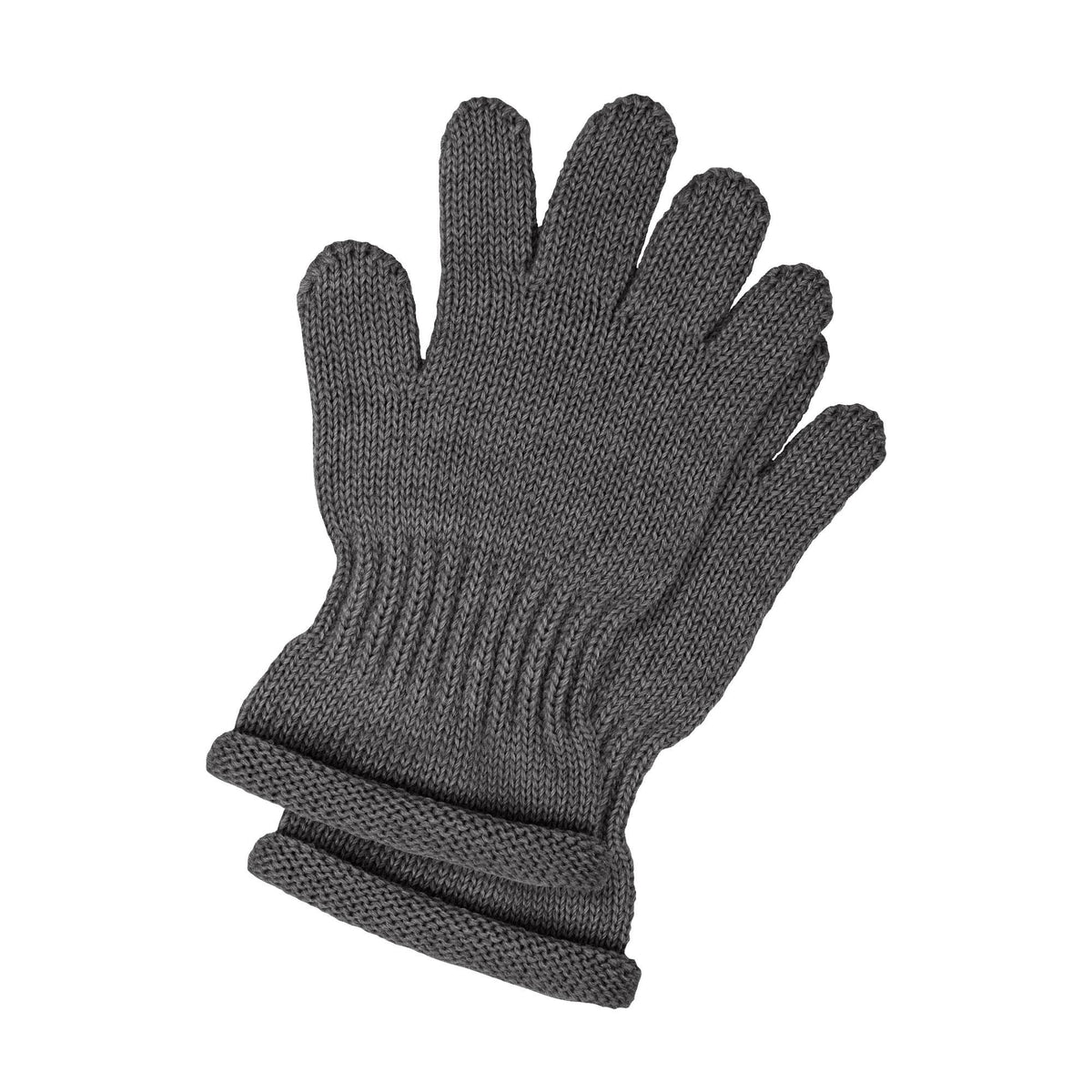 Strickhandschuhe aus Merinowolle für Kinder: Dunkelgrau / 1-3J menique      NATURKINDCHEN