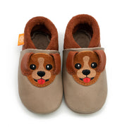 Barfußschuhe AMIGO Motiv Welpe: Beige / 28/29 Orangenkinder®      NATURKINDCHEN