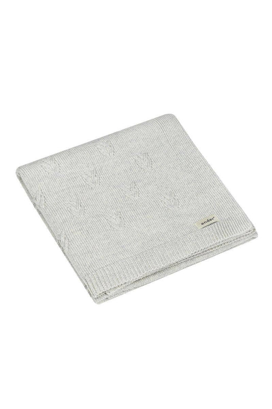 Decke DIEGO aus 100% MERINOWOLLE Hergestellt in Polen: Grau / 75x100 cm Ander      NATURKINDCHEN