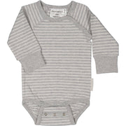 Body Bambu Classic Grau/Weiß: 74/80 Geggamoja      NATURKINDCHEN