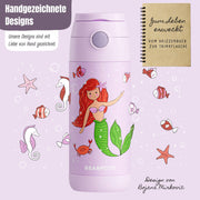 Thermo Kinder Trinkflasche Edelstahl - Meerjungfrau lila BEARFOOT      NATURKINDCHEN