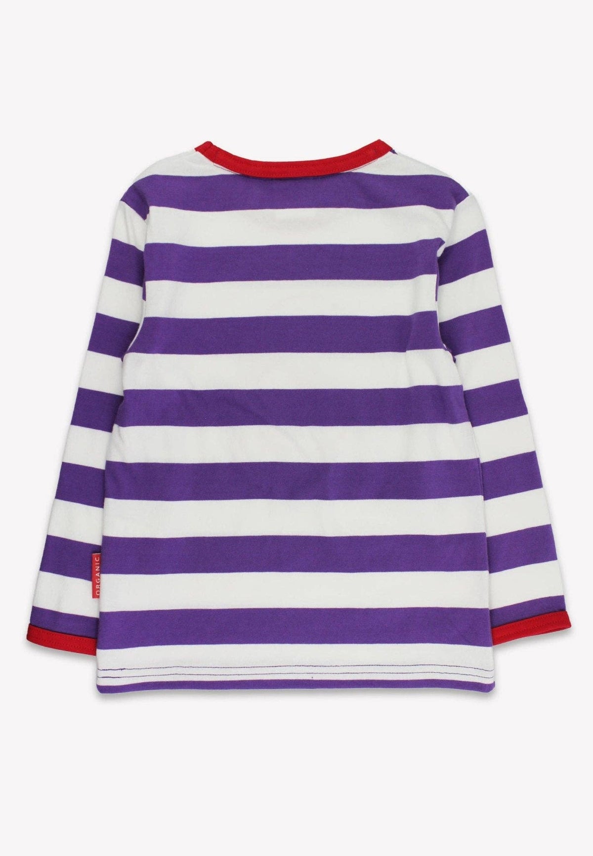 Bio-Langarmshirt mit drei Applikationen und lila Streifen: 3-4 Jahre//104 cm Toby Tiger GmbH      NATURKINDCHEN