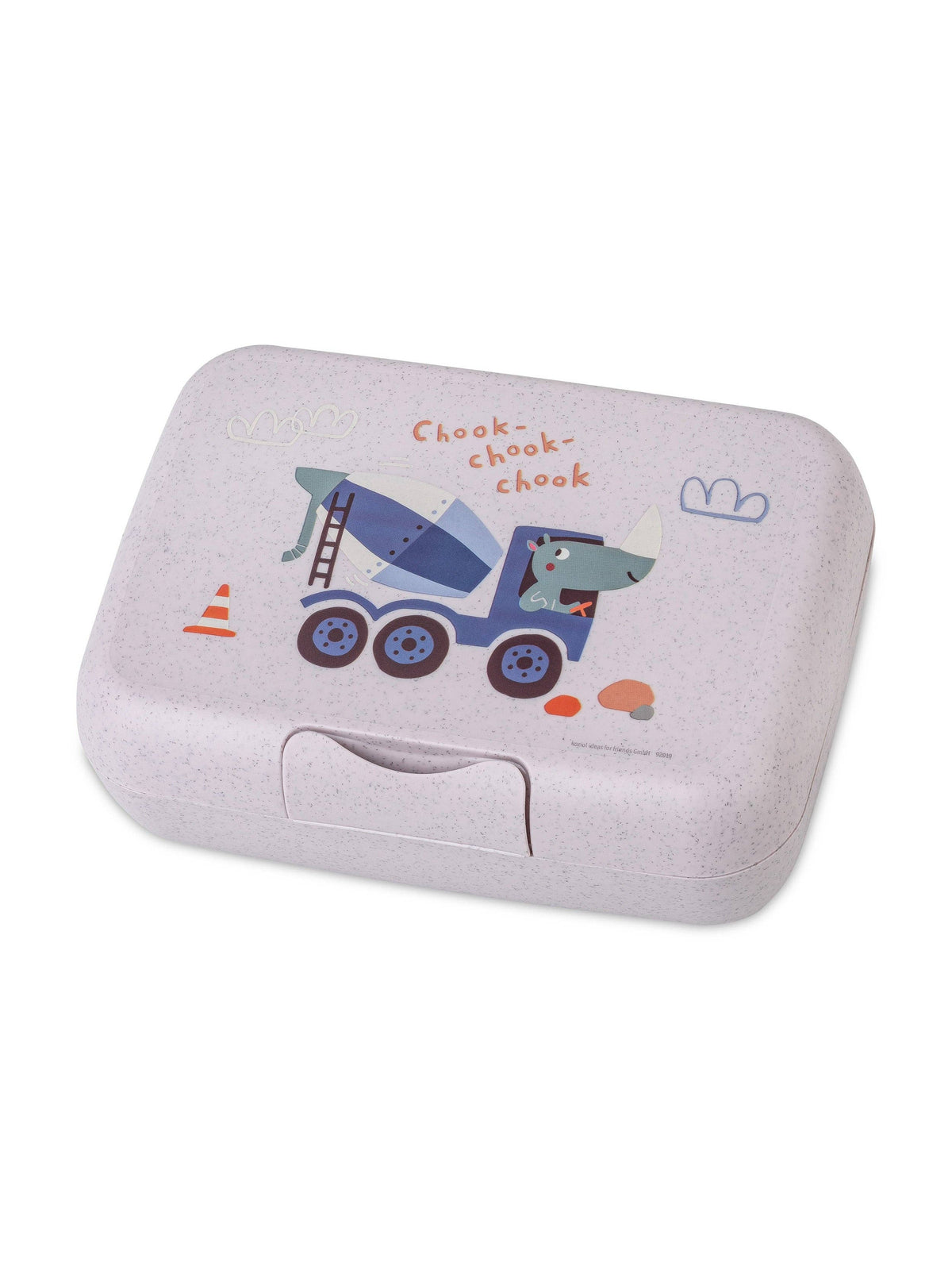 Lunchbox m. Trennschale CANDY L TRUCKS: Organic grey trucks Koziol ideas for friends GmbH      NATURKINDCHEN