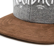 Frechdachs Snapback Cap Für Kinder - Hellgrau Filz (Kids L) Hand und Feuer