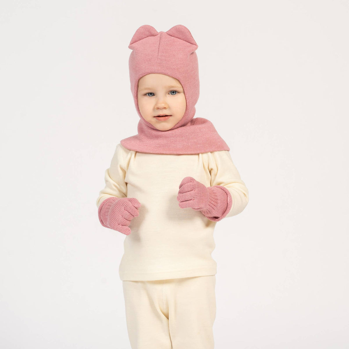 Strickhandschuhe aus Merinowolle für Kinder: Dunkelblau / 1-3J menique      NATURKINDCHEN
