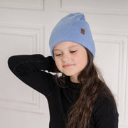 Strickmütze für Kinder aus Merino und Cashmere: Dunkelgrau / 3-10 Jahre menique      NATURKINDCHEN