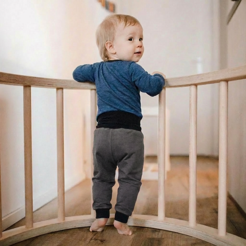 Hose fels, Merinowolle & Seide (bio/GOTS): 62-68 Glückskind      NATURKINDCHEN