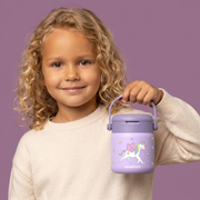 Thermobehälter Kinder Edelstahl - Einhorn lila BEARFOOT      NATURKINDCHEN