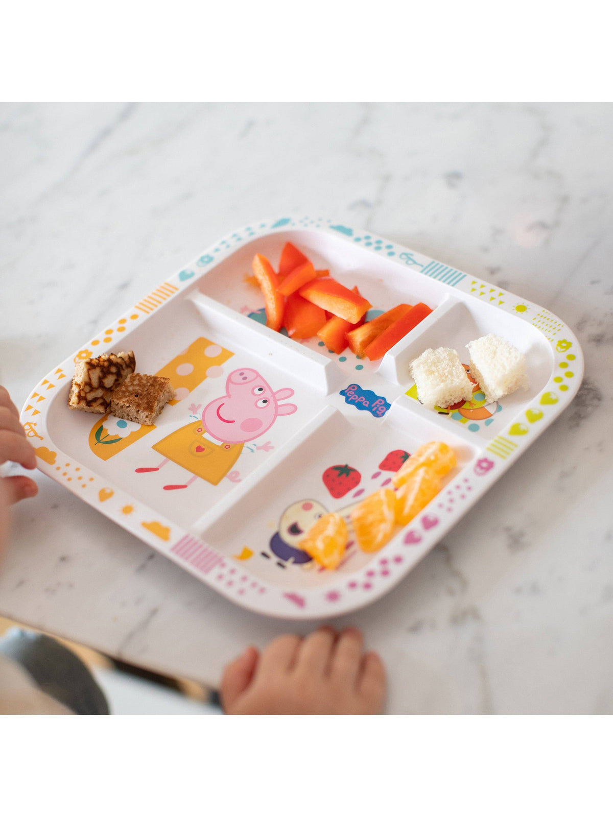 Esslernteller + Würfel EASY EATER PEPPA PIG: Cloud white Koziol ideas for friends GmbH      NATURKINDCHEN
