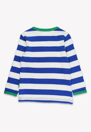 Bio One Applikation Blau Gestreiftes Langarmshirt: 1-2 Jahre/ 92 cm Toby Tiger GmbH      NATURKINDCHEN