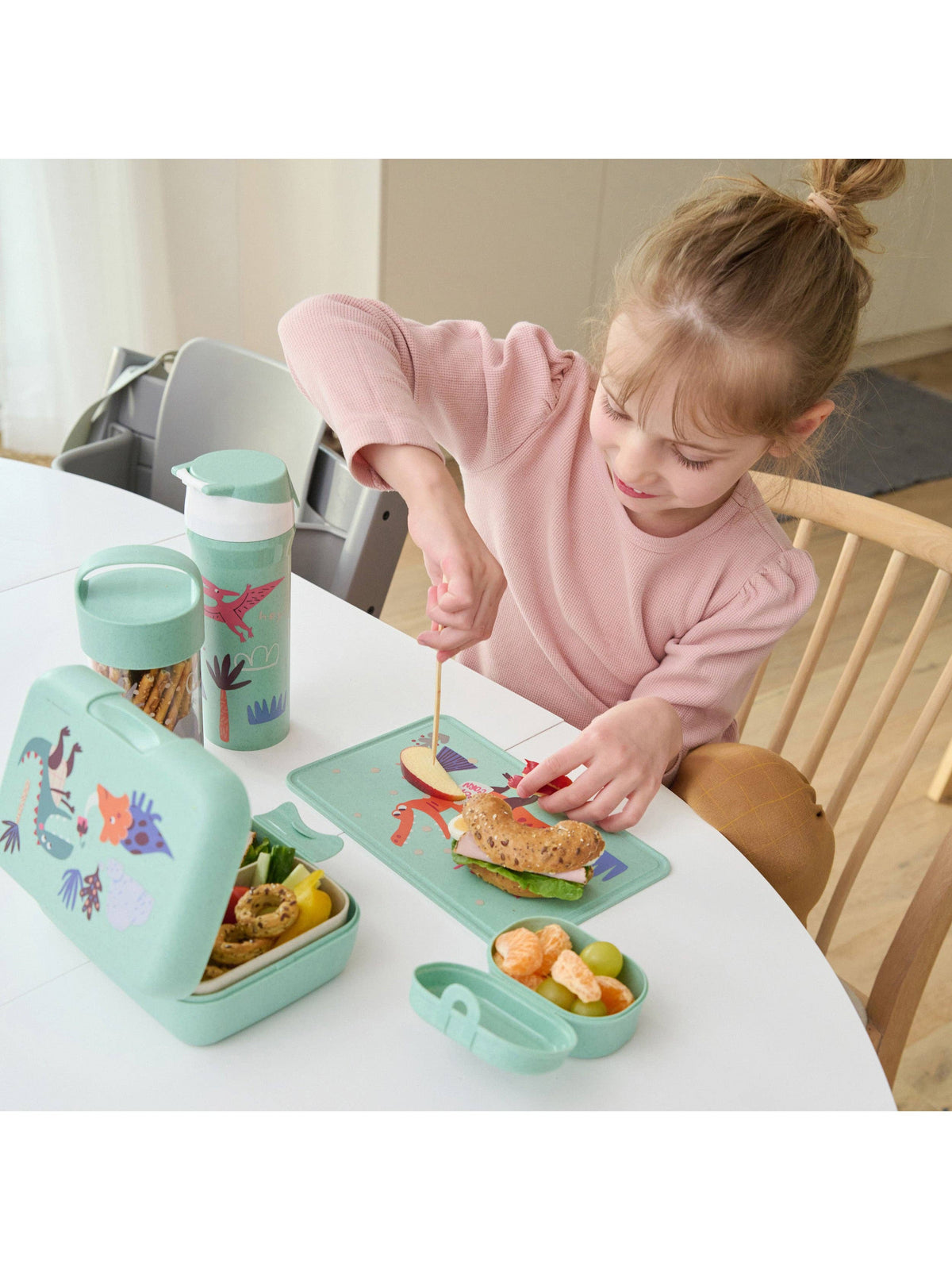 Lunchbox m. Trennschale CANDY L REX: Organic green rex Koziol ideas for friends GmbH      NATURKINDCHEN