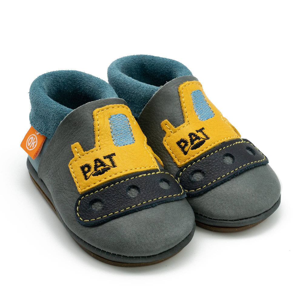 Barfußschuhe AMIGO Motiv Bagger: Grau / 30/31