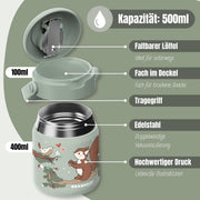 Thermobehälter Kinder Edelstahl - Eichhörnchen Sabei BEARFOOT      NATURKINDCHEN