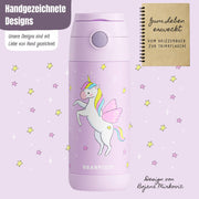 Thermo Kinder Trinkflasche Edelstahl - Einhorn lila BEARFOOT      NATURKINDCHEN